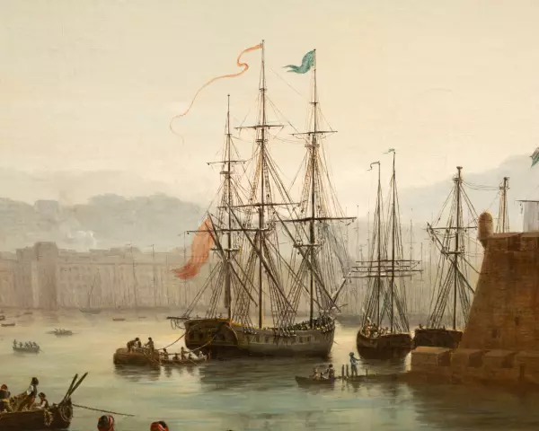 Vue du port de Marseille par Jean-Etienne Constant (1777-1833