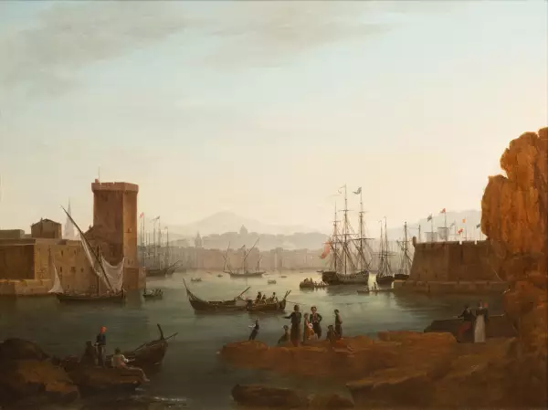 Vue du port de Marseille par Jean-Etienne Constant (1777-1833