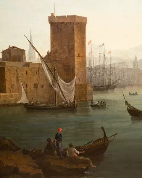 Vue du port de Marseille par Jean-Etienne Constant (1777-1833