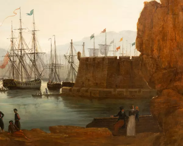 Vue du port de Marseille par Jean-Etienne Constant (1777-1833