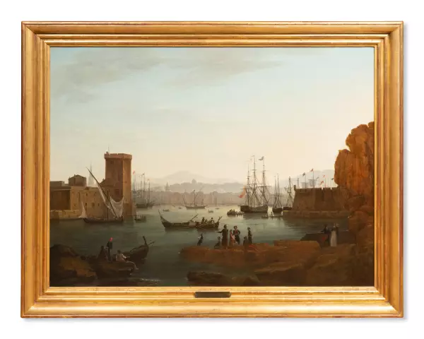 Vue du port de Marseille par Jean-Etienne Constant (1777-1833