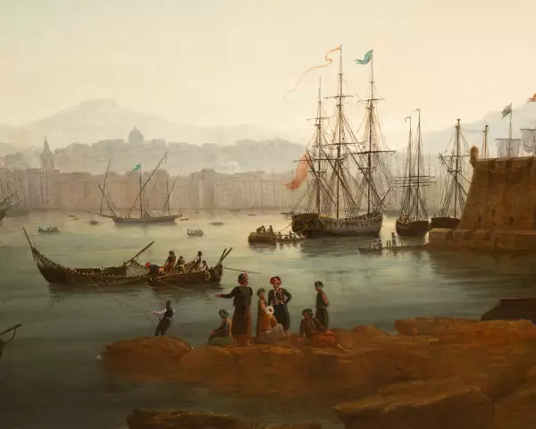 Vue du port de Marseille par Jean-Etienne Constant (1777-1833