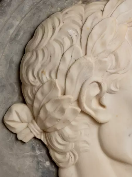 Jules César, médaillon en marbre, Italie vers 1800