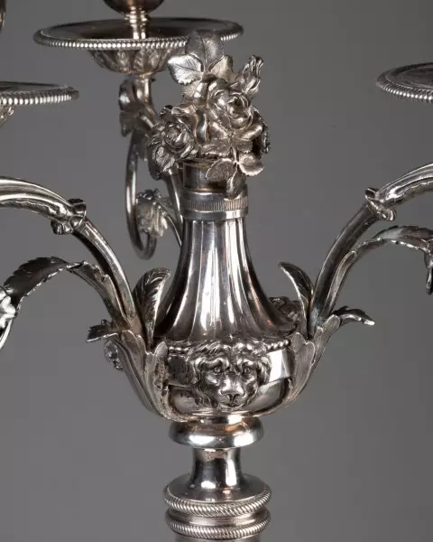 Paire de candélabres en argent, Paris époque Louis XVI