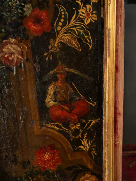 Chaise à porteur à décor chinoisant, Turin vers 1750