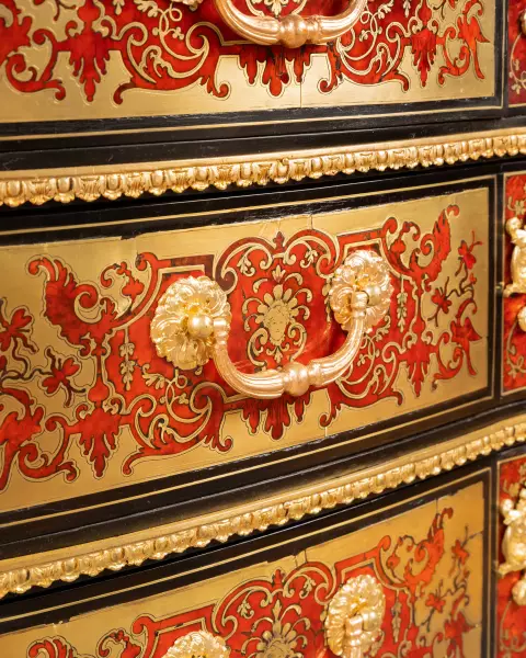 Commode en marqueterie Boulle par N.Sageot, Paris époque Louis XIV