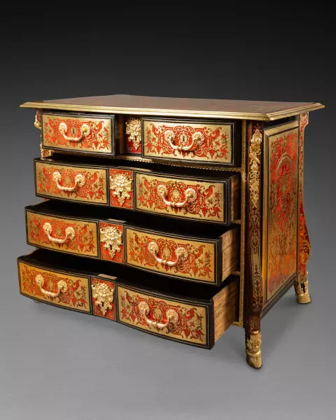 Commode en marqueterie Boulle par N.Sageot, Paris époque Louis XIV