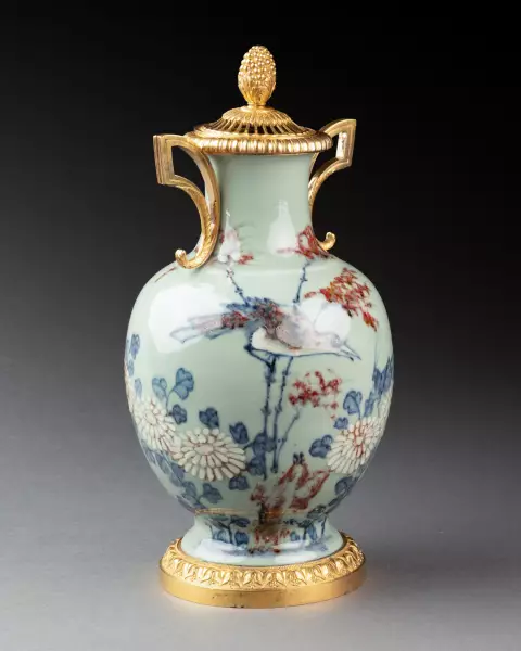 Vase céladon chinois monté en pot-pourri à Paris vers 1780