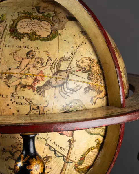 Paire de globes terrestre et céleste par L.C. Desnos, Paris vers 1750