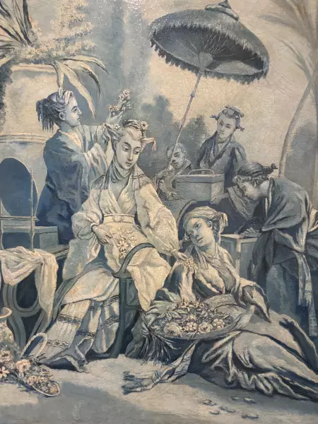 Le jardin chinois et la foire chinoise d’après F. Boucher, XVIIIe siècle
