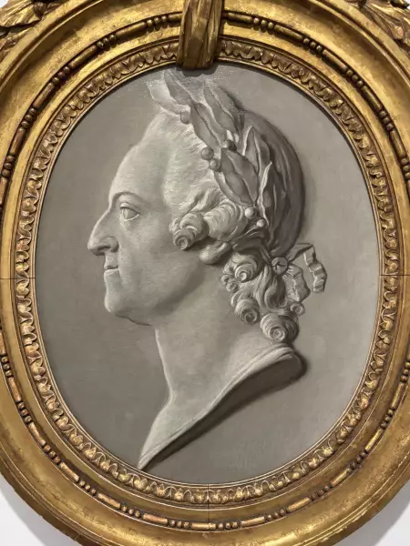 Portrait de roi Louis XV en trompe l’oeil vers 1775