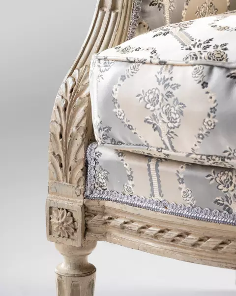 Paire de bergères d’angle par J.B Sené, Paris ép Louis XVI