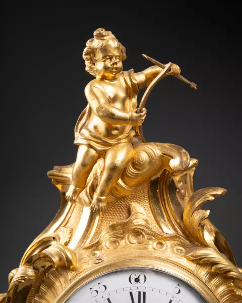 Cartel à poser en bronze doré Paris ép Louis XV