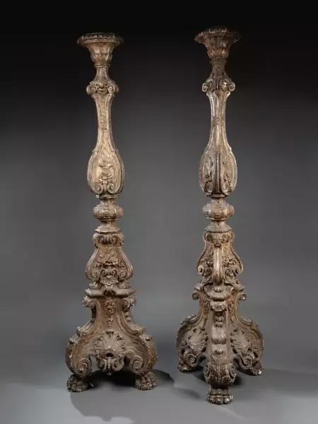 Monumentale paire de torchères, Paris époque Louis XIV